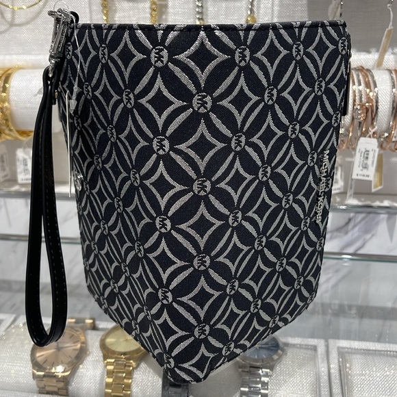 Michael Kors Jet Set Travel Large Double-Zip Wristlet-Wallet-PhoneHolder Black - Picture 14 of 16